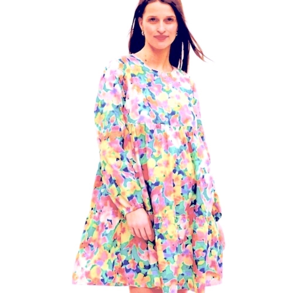 GAP Colorful Floral Midi Dress